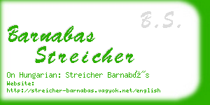 barnabas streicher business card